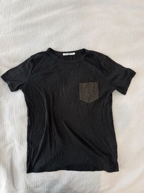T By Alexander Wang Black Pocket Tee